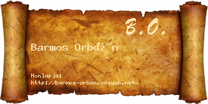 Barmos Orbán névjegykártya